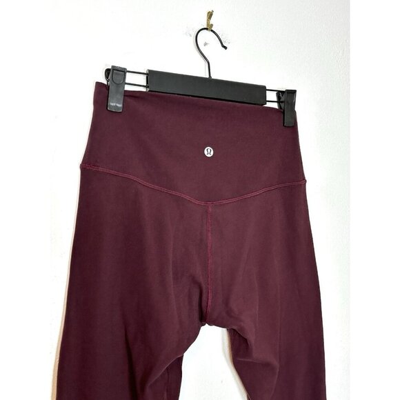 Lululemon Wunder Under Hi-Rise 1/2 Tight Capri *Full-On Deep Rouge Size 6 - Picture 3 of 7